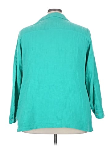 Soft Surroundings 3/4 Sleeve Button-Down Shirt (view 2)
