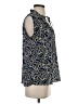 Ann Taylor LOFT Blue Sleeveless Blouse Size S - photo 4