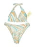 Aurelle Print Tan Two Piece Swimsuit Size M - photo 1