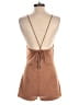 Cotton Candy Solid Brown Romper Size S - photo 2