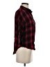 Millibon 100% Rayon Plaid Red 3/4 Sleeve Button-Down Shirt Size S - photo 4