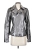 Boston Proper 100% Polyurethane Metallic Silver Jacket Size XS - photo 1