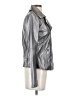 Boston Proper 100% Polyurethane Metallic Silver Jacket Size XS - photo 4