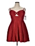 City Studio 100% Polyester Hearts Red Cocktail Dress Size 16 - photo 1