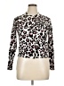 M&S Collection Animal Print White Turtleneck Sweater Size 16 - photo 1