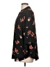 Lush 100% Polyester Floral Black 3/4 Sleeve Blouse Size 1X - photo 5