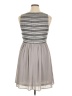 Pixley 100% Polyester Stripes Gray Casual Dress Size XL - photo 2