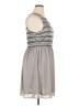 Pixley 100% Polyester Stripes Gray Casual Dress Size XL - photo 4