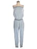 Sunday Best 100% Rayon Metallic Blue Jumpsuit Size S - photo 1