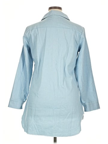 Unbranded 3/4 Sleeve Button-Down Shirt (view 2)