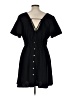 Macaron Solid Black Casual Dress Size L - photo 2