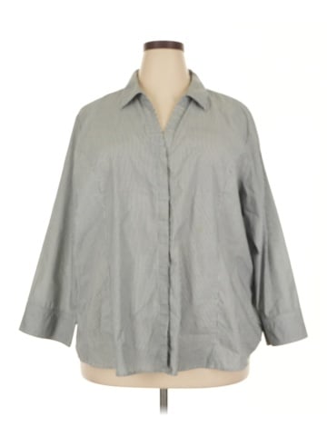 Riders by Lee 3/4 Sleeve Button-Down Shirt (view 1)