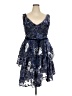 MARCHESA notte 100% Polyester Paisley Blue Cocktail Dress Size 18 - photo 1