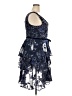 MARCHESA notte 100% Polyester Paisley Blue Cocktail Dress Size 18 - photo 4