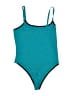Parade Solid Teal One Piece Swimsuit Size L - photo 2