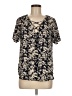 Sienna Sky 100% Polyester Black Short Sleeve Blouse Size M - photo 1