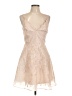 Keepsake 100% Polyester Solid Pink Tan Cocktail Dress Size L - photo 1