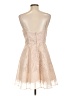 Keepsake 100% Polyester Solid Pink Tan Cocktail Dress Size L - photo 2