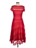 Sangria Stripes Red Cocktail Dress Size 10 Petite - photo 2