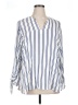 MICHAEL Michael Kors Stripes Blue Long Sleeve Blouse Size 1X - photo 1
