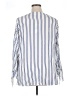 MICHAEL Michael Kors Stripes Blue Long Sleeve Blouse Size 1X - photo 2