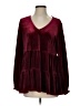 Jodifl 100% Polyester Burgundy Long Sleeve Blouse Size S - photo 1