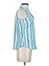 Basic Editions Stripes Blue Sleeveless Button-Down Shirt Size S - photo 4
