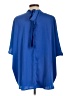 BTFBM 100% Polyester Blue 3/4 Sleeve Blouse Size L - photo 2
