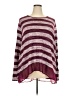 Lane Bryant Stripes Burgundy Pullover Sweater Size 26 - 28 Plus - photo 1