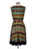 AB Studio Print Multi Color Brown Casual Dress Size M - photo 2
