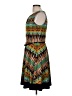 AB Studio Print Multi Color Brown Casual Dress Size M - photo 5