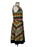 AB Studio Print Multi Color Brown Casual Dress Size M - photo 4