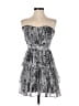 Do & Be 100% Polyester Animal Print Silver Black Cocktail Dress Size S - photo 1