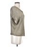 Vince. Metallic Silver Short Sleeve Top Size XS - photo 4