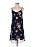 Pins and Needles 100% Polyester Floral Blue Casual Dress Size XS - photo 1