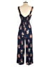 Madewell 100% Viscose Floral Blue Jumpsuit Size 0 - photo 2