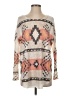 Mary Jane 100% Polyester Print Tan Pullover Sweater Size S - photo 1