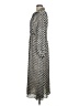 MNG 100% Polyester Chevron-herringbone Silver Gray Casual Dress Size 8 - photo 5