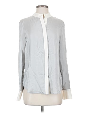 FRAME Long Sleeve Silk Top (view 1)