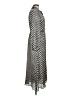 MNG 100% Polyester Chevron-herringbone Silver Gray Casual Dress Size 8 - photo 4