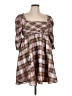 Saylor Plaid Brown Casual Dress Size L - photo 1