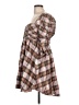 Saylor Plaid Brown Casual Dress Size L - photo 5