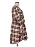 Saylor Plaid Brown Casual Dress Size L - photo 4