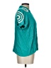 Cato 100% Rayon Teal Short Sleeve Blouse Size L - photo 4