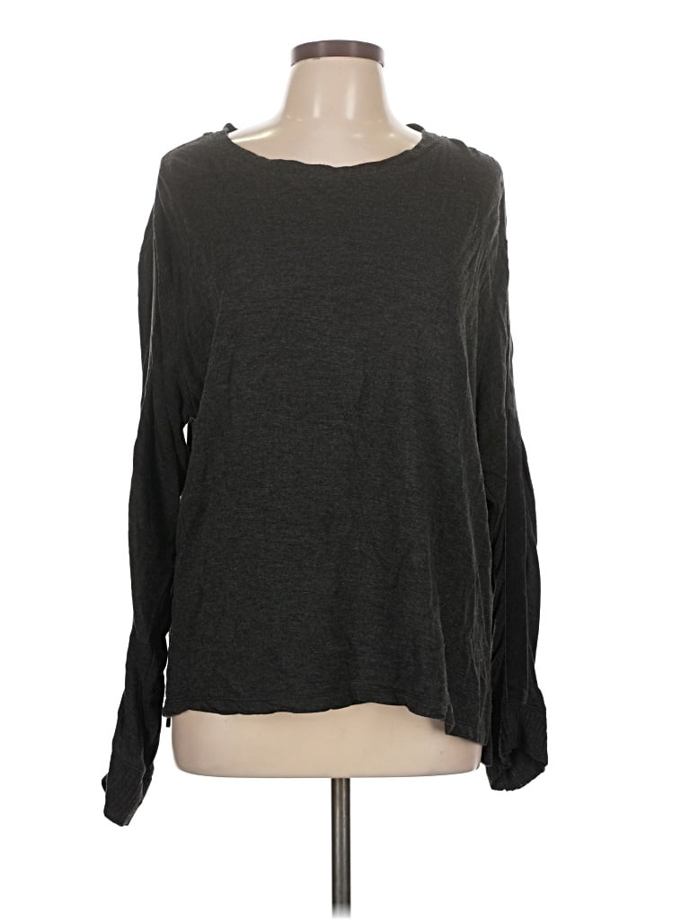 Pre-owned Splendid Long Sleeve T-shirt In Gray