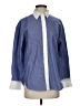 H&M Color Block Blue 3/4 Sleeve Button-Down Shirt Size XXS - photo 1