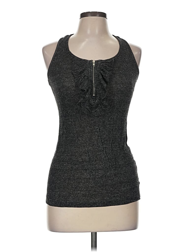 Pre-owned Ella Moss Sleeveless Top Gray Halter Neckline Tops