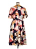 Hutch 100% Polyester Print Tan Casual Dress Size 1X - photo 2
