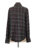 Free People 100% Rayon Plaid Gray Long Sleeve Button-Down Shirt Size S - photo 2