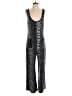 0039 Italy Animal Print Black Jumpsuit Size S (estimated) - photo 1